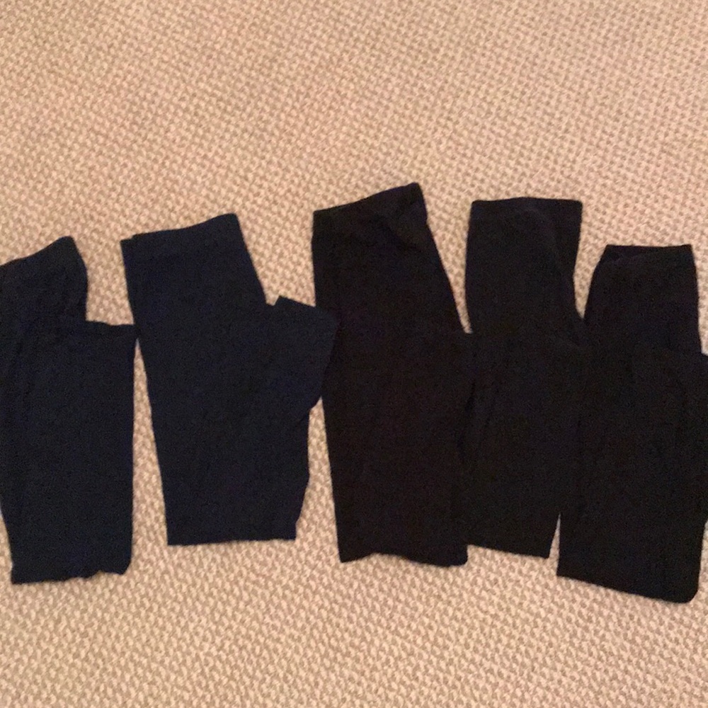 A set of 5 girls leggings size 10/12